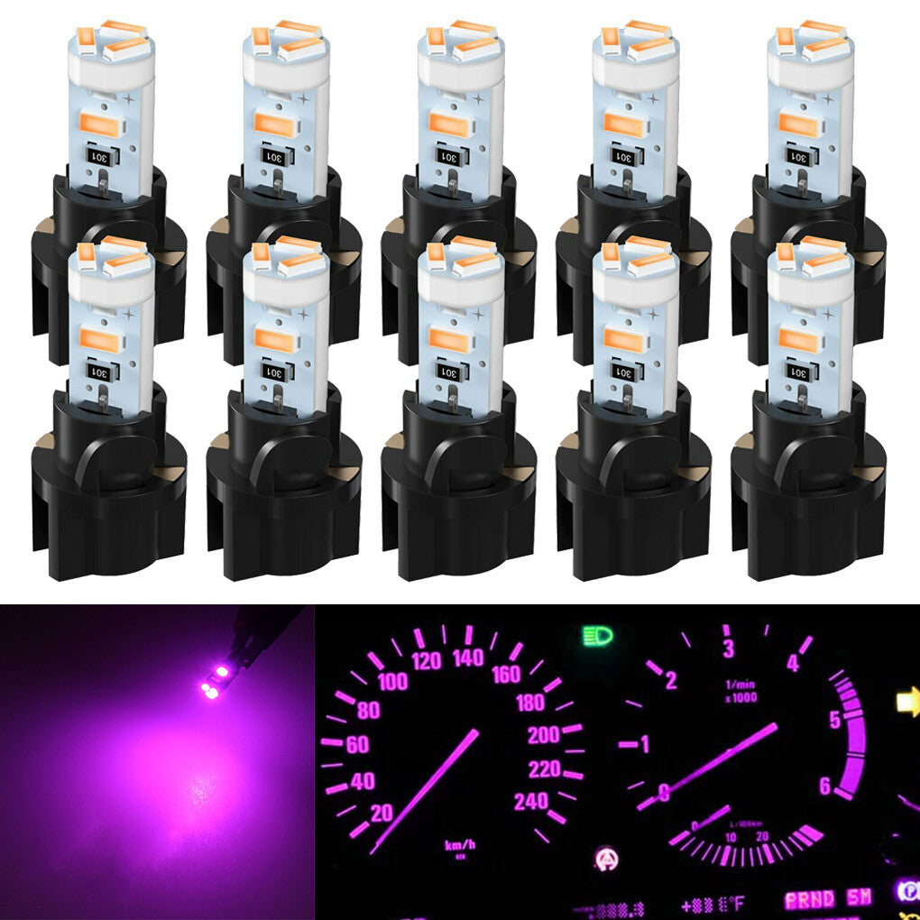 10Pcs Blue T5 74 37 SMD Car LED Dashboard Instrument Interior Light Accessories