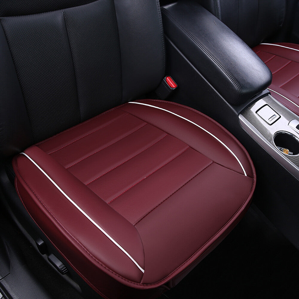 Full Surround Front Car Seat Cover Leather Pad Mat Auto Chair Cushion Protector
