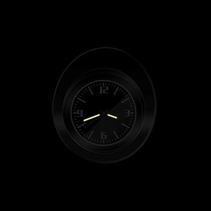 Luminous Car Interior Dashboard Clock Glossy Carbon Fiber Look Clock Accessories