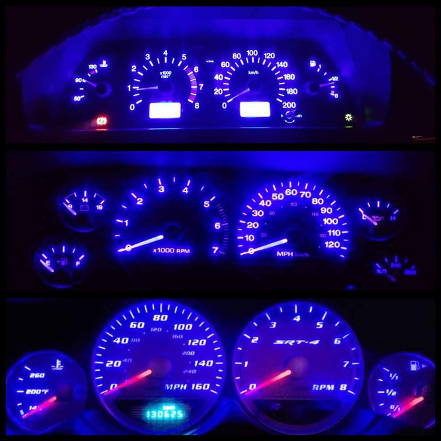 10Pcs Blue T5 74 37 SMD Car LED Dashboard Instrument Interior Light Accessories