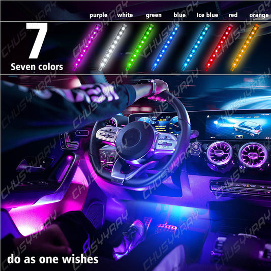 Led light strip for Cars Inside Lighting interior Accessories Glow Full Color US