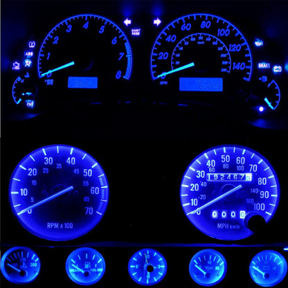 10Pcs Blue T5 74 37 SMD Car LED Dashboard Instrument Interior Light Accessories