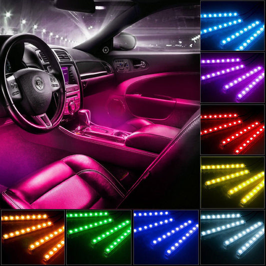 LED Car Interior Accessories Floor Decorative Atmosphere Strip Lamp Lights