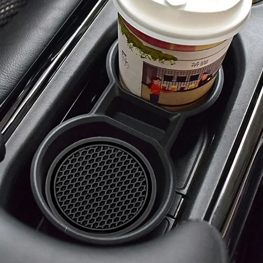 2 pcs Universal Black Car Cup Holder Non-Slip Insert Coaster Interior Accessorie