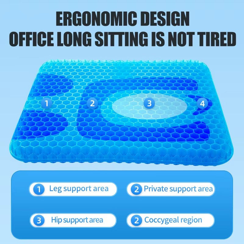 Car Honeycomb Cooling Gel Support  Crate Cushion Non-Slip Seat Cushion