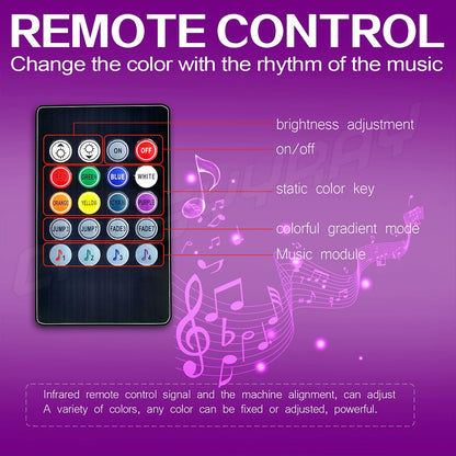 NEW Car Interior Accessories LED Floor Decorative Atmosphere Strip Lamp Light