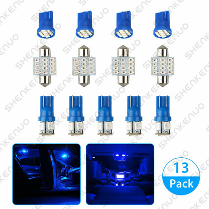 13x Auto Car Interior LED Lights Dome License Plate Lamp 12V Kit Accessories 8k