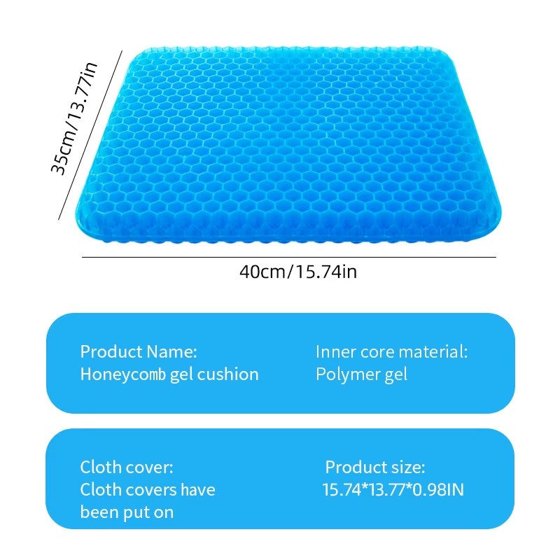 Car Honeycomb Cooling Gel Support  Crate Cushion Non-Slip Seat Cushion