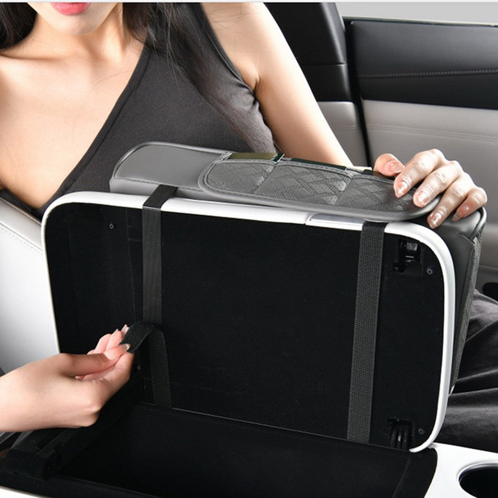 Car Armrest Cushion Cover Center Console Mat Storage Pad Storage Interior
