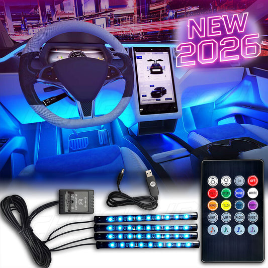 NEW Car Interior Accessories LED Floor Decorative Atmosphere Strip Lamp Light