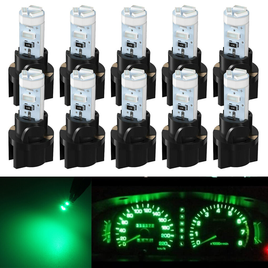 10Pcs Blue T5 74 37 SMD Car LED Dashboard Instrument Interior Light Accessories