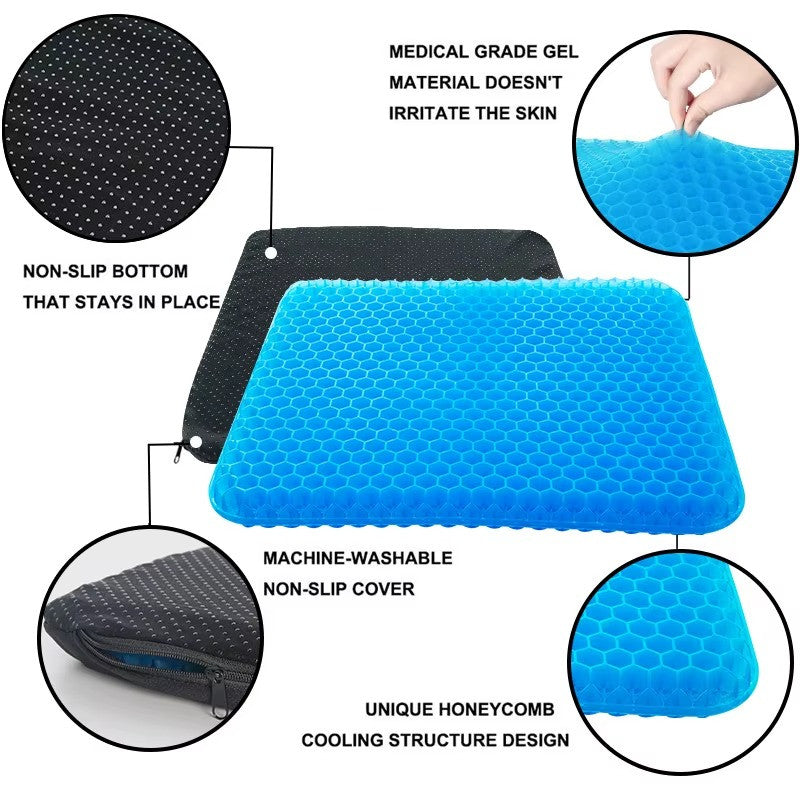 Car Honeycomb Cooling Gel Support  Crate Cushion Non-Slip Seat Cushion