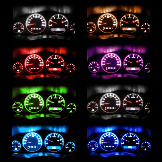 10Pcs Blue T5 74 37 SMD Car LED Dashboard Instrument Interior Light Accessories