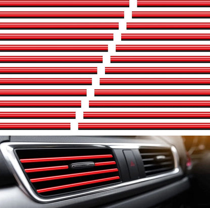 10× Car Accessories Interior Air Conditioner Air Outlet Decoration Stripes Cover