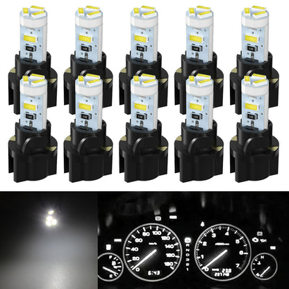 10Pcs Blue T5 74 37 SMD Car LED Dashboard Instrument Interior Light Accessories