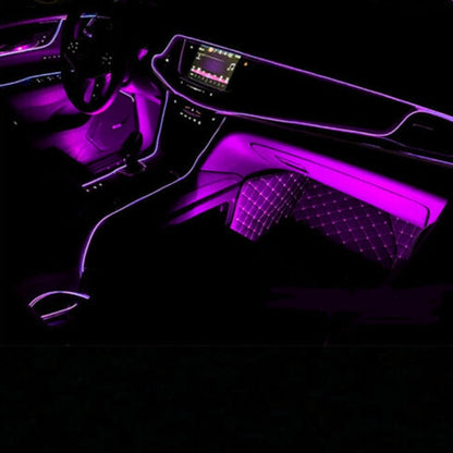LED Auto Car Decor Interior Atmosphere Wire Strip Light Lamp Accessories Purple