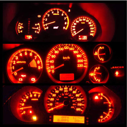 10Pcs Blue T5 74 37 SMD Car LED Dashboard Instrument Interior Light Accessories