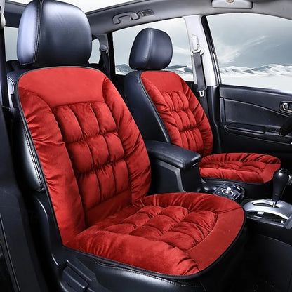 Car Winter Thicked Plush Quilting Plaid Soft Comfortable Warm Cushion