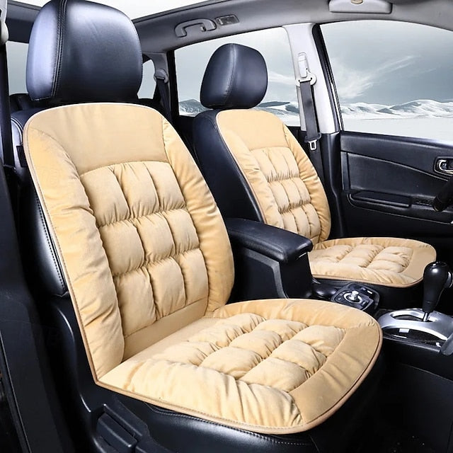 Car Winter Thicked Plush Quilting Plaid Soft Comfortable Warm Cushion