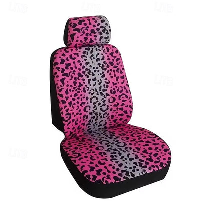 Car Leopard Seat Full Set Universal Protector Front and Rear Seat Covers 5 Pcs/set