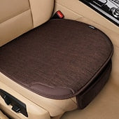 3-Piece Universal Car Seat Covers Full Set Breathable Linen Seat Cushion