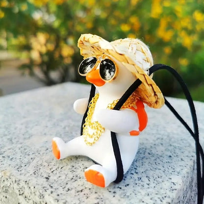 Car Pendant Cute Anime Little Duck Swing  Hanging Ornaments Interior Decor