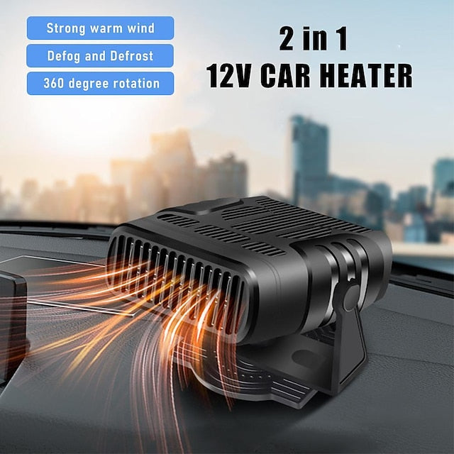 2 IN 1 Car Heater 12V/24V Electric Cooling Heating Defroster Fan