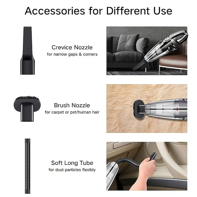 Portable Handheld Rechargeable Wireless Quick Charge Car Vacuum Cleaner