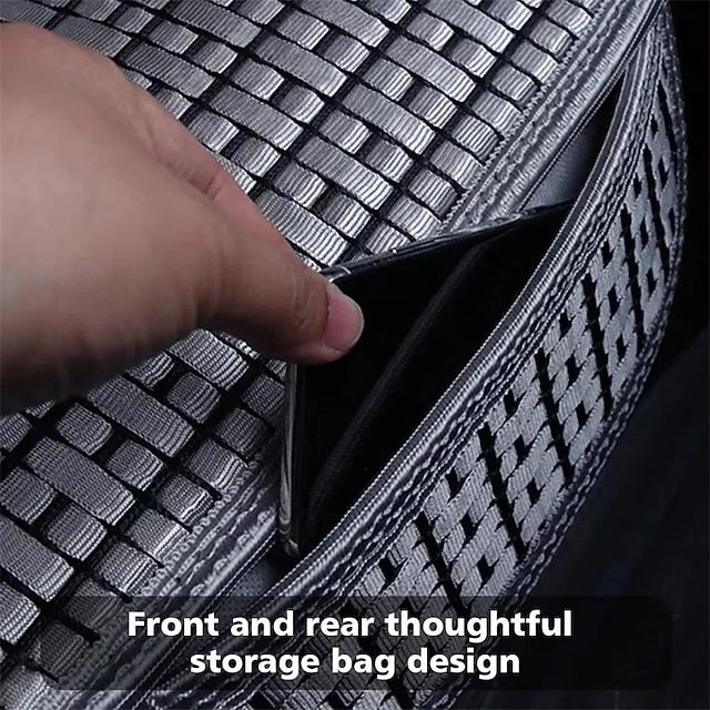 Car Summer Cooling Breathable Universal Anti-Slip Woven Seat Pad Seat Cushion