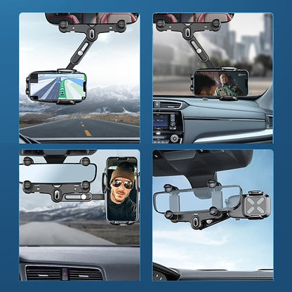 Universal Car Rearview Mirror Rotation Phone Holder