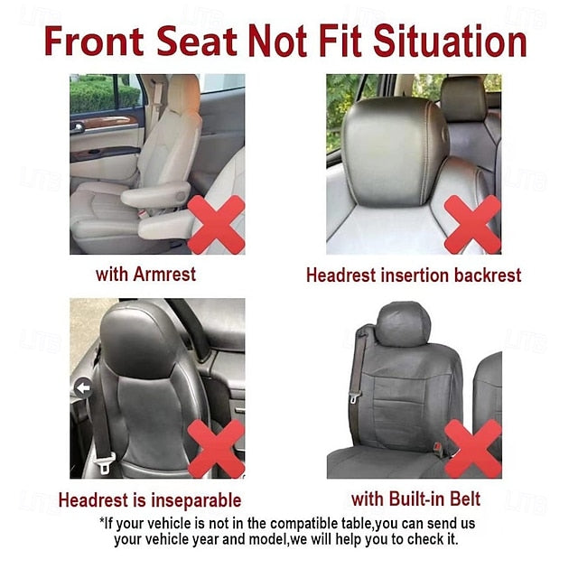 2 Pcs/Set Universal Car Seat Front Set Breathable Seat Protectors
