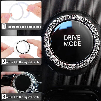 10 Pcs Car Steering Wheel Cover Set for Women 15 Inch Car Decor