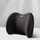Car Seat Headrest Back Support Pad Soft Memory Pillow Lumbar Cushion 2 Pcs/set