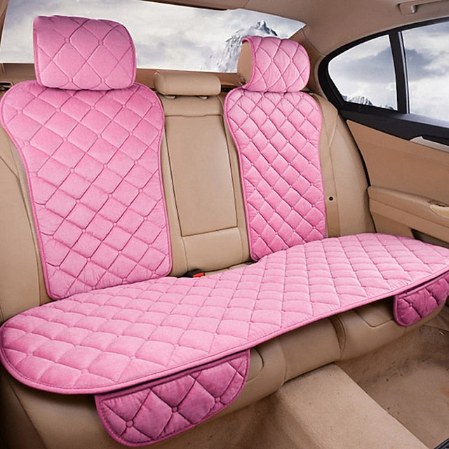 3 Pcs/set Car Seat Cover Set Universal Plush Seat Cushion Protector Mat