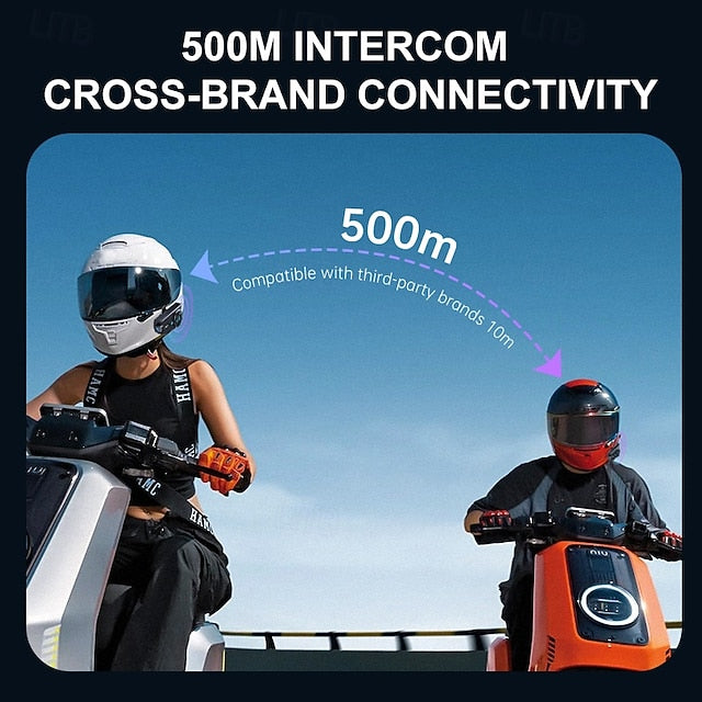 Q27 Motorcycle Bluetooth Wireless Intercom Headset with 720P HD Camera