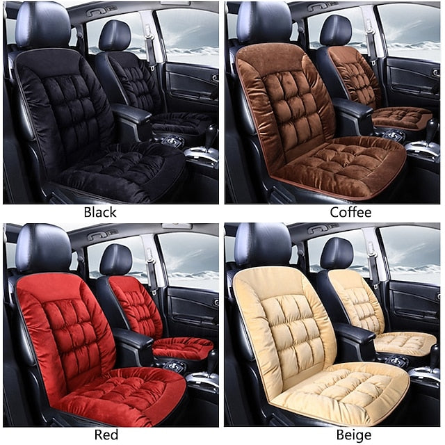 Car Winter Thicked Plush Quilting Plaid Soft Comfortable Warm Cushion