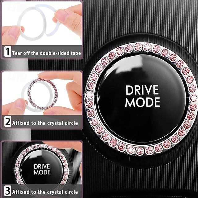 10 Pcs Car Steering Wheel Cover Set for Women 15 Inch Car Decor