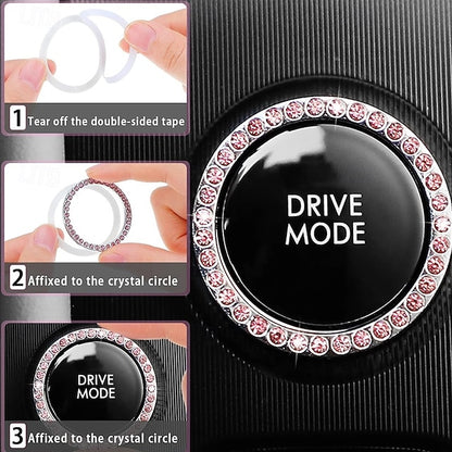 10 Pcs Car Steering Wheel Cover Set for Women 15 Inch Car Decor