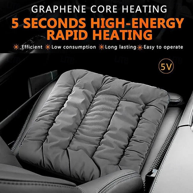 Car USB 5V Adjustable Electric Heating Pad Cushion Winter Warmer Blanket
