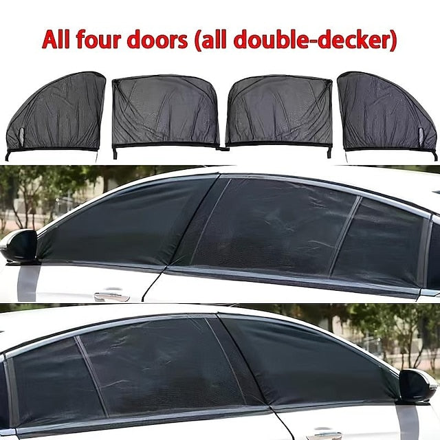 4 Pcs/set Car Window Anti-Mosquito Curtain Sunshade Privacy Protection