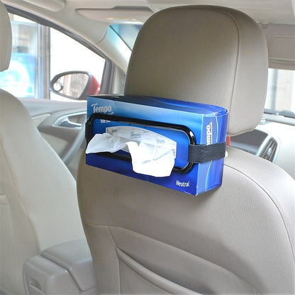 Auto Car Tissue Box Holder Paper Towel Napkin Box Portable Mount Organizer