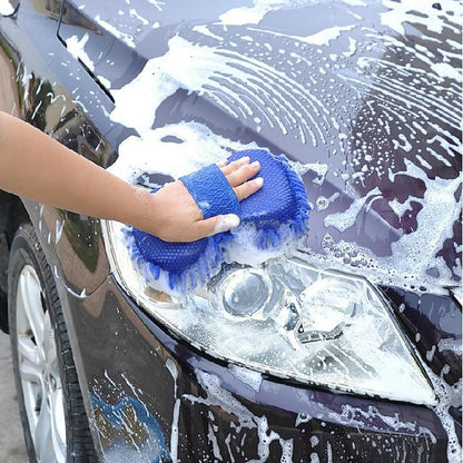 4 Pack Microfiber Car Wash Mitt 2-in-1 Double Sided Chenille Sponge Wash Tool
