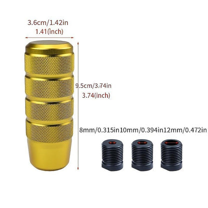 Universal Non-Slip Aluminum Matte JDM Knurled Shift Knob GM Manual Transmission