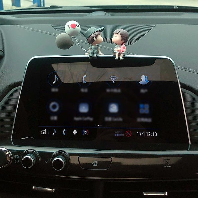 Car Decoration Cute Cartoon Couples Figurines Balloon Ornament