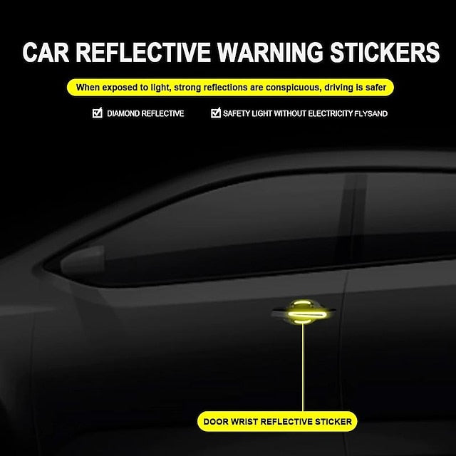 4pcs/8pcs Universal 3D Carbon Fiber Door Handle Sticker