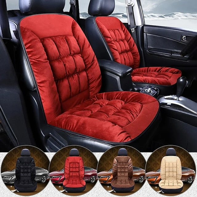 Car Winter Thicked Plush Quilting Plaid Soft Comfortable Warm Cushion