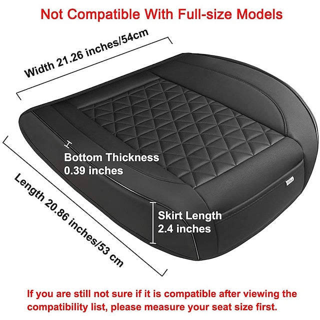 Car Luxury PU Leather Universal Seat Protector Front Seat Bottom Cushion