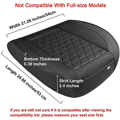 Car Luxury PU Leather Universal Seat Protector Front Seat Bottom Cushion