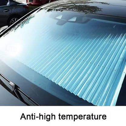 Car Retractable Windshield Universal Sun Shade for Front Window Blocks UV Rays
