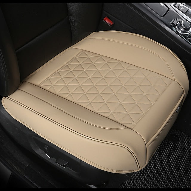 Car Luxury PU Leather Universal Seat Protector Front Seat Bottom Cushion